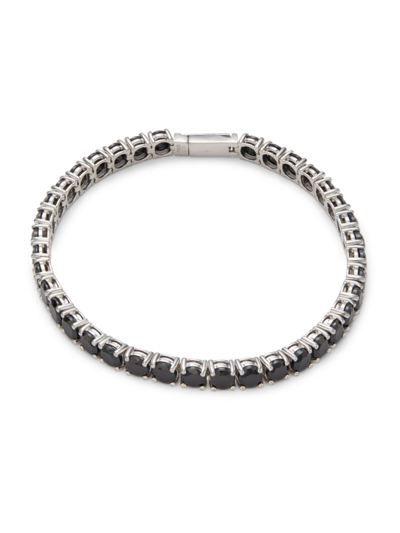 Effy Women's Sterling Silver & Black Spinel Tennis Bracelet