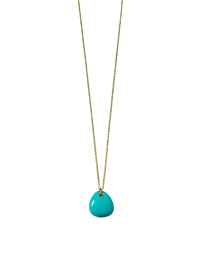 Ippolita Women's Large 18k Green Gold & Turquoise Pebble Pendant Necklace