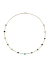 Ippolita 18k Gold Lollipop Stone Station Necklace In Rainbow In London Blue Topaz