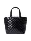 Mz Wallace Large Metro Deluxe Quilted Tote In Black Lacquer