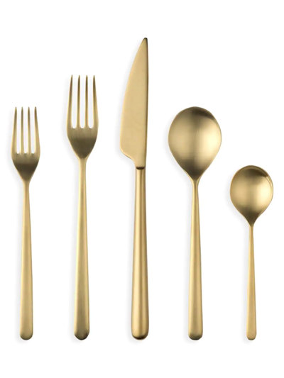 Mepra Linea Ice Oro 20-piece Flatware Set In Gold-tone