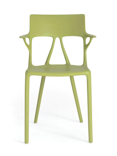 Kartell A.i. 2-piece Chair Set In Matte Green