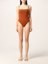 Lido Women's Tre Open-back Stretch Swimsuit In Lobster