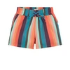 Paul Smith Junior Teen Striped Drawstring Swim Shorts In Orange