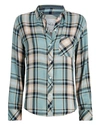 Rails Hunter Button-front Plaid Shirt - Teal Peach Navy In Blue-med