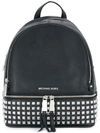 Michael Michael Kors Small Studded Leather Backpack In Black