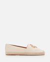 Tory Burch Neutral Eleanor Leather Espadrilles In Beige