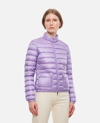 Moncler Lans Full Zip Down Jacket In Purple