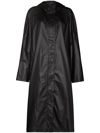 WARDdressing gown.NYC HOODED HIGH-NECK RAINCOAT