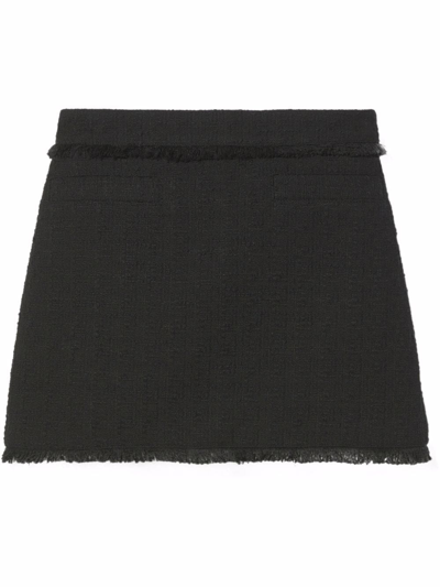 Proenza Schouler White Label Tweed Knitted Mini Skirt In Black