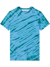 Proenza Schouler White Label Tie-dye Short-sleeve T-shirt In Baby Blue Deep Jade