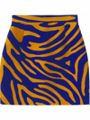 Proenza Schouler Zebra-jacquard Cotton And Silk-blend Mini Skirt In Cobalt/bronze