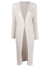 Fabiana Filippi Rib-knit Longline Cardigan In White