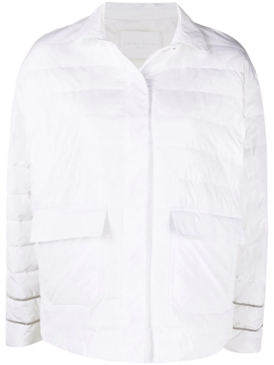 Fabiana Filippi Pointed-collar Padded Jacket In White