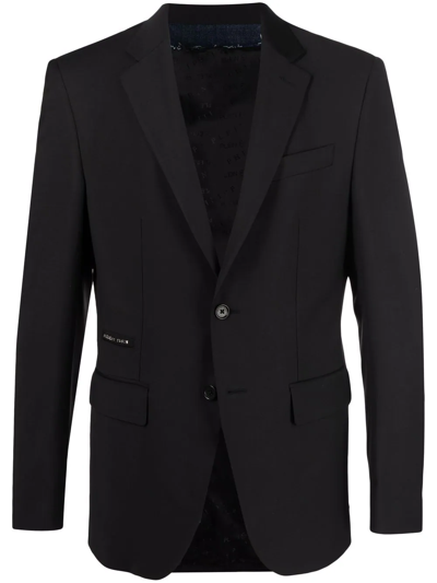 Philipp Plein Crystal Skeleton Gigolò Fit Blazer In Black