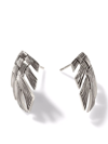 John Hardy Sterling Silver Bamboo Weave Style Drop Earrings In Silber