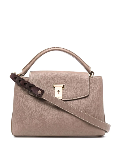 Bally Small Layka Leather Tote Bag In Neutrals