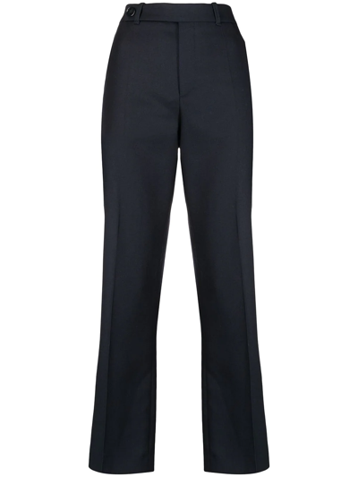 Chloé Pressed-crease Four-pocket Tailored Trousers In Blau