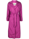 Herno Techno Fabric Trench Coat In Rosa