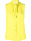 PATRIZIA PEPE TIE-FASTENING SLEEVELESS BLOUSE