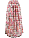 LE SIRENUSE JUNGLE-PRINT A-LINE MAXI SKIRT