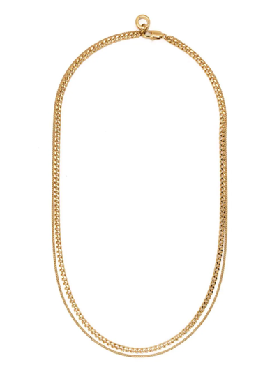 A.p.c. Double-chain Necklace In Gold