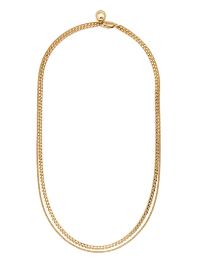 Apc Double-chain Necklace In Gold