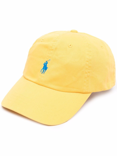 Ralph Lauren Embroidered-logo Baseball Cap In Yellow Fin