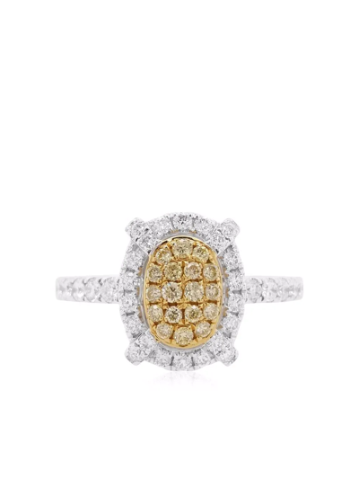 Hyt Jewelry Platinum Sunshine Yellow Diamond Engagement Ring In Silber