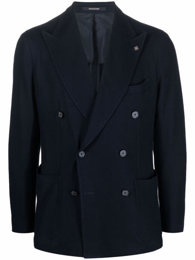 Tagliatore Double-breasted Jacket In Blue