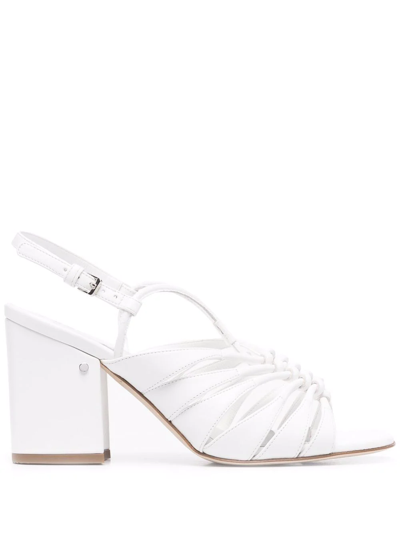 Laurence Dacade 90mm Strappy Leather Sandals In Weiss