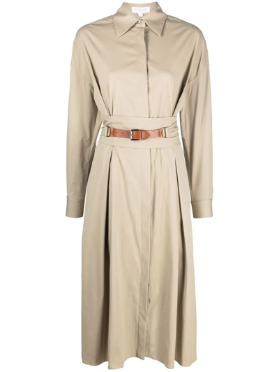 Michael Kors Trench-style Shirt Dress In Sand