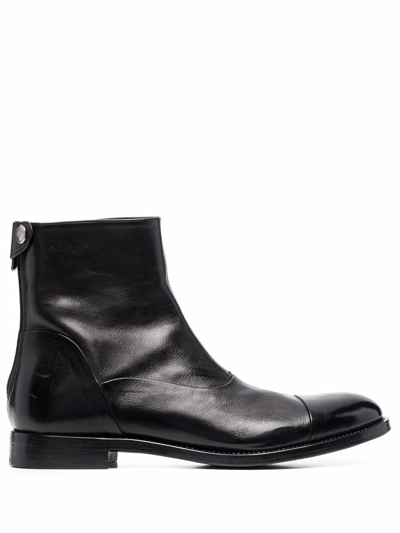 Alberto Fasciani Abel Round-toe Ankle Boots In Black