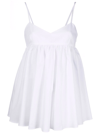 Aspesi Spaghetti-strap Peplum Top In Weiss