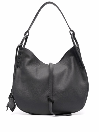 Zanellato Grained Leather Tote Bag In Grau