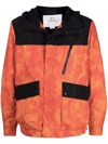 Woolrich Trek Tie Dye-print Windbreaker In Orange