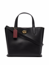 COACH TAG-DETAIL LEATHER TOTE BAG
