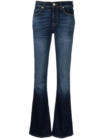7 For All Mankind Illusion Bootcut Jeans In Blue