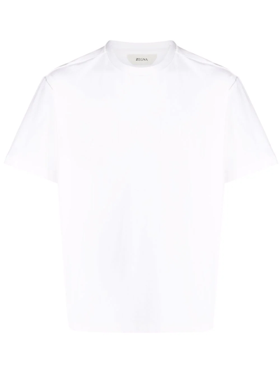 Z Zegna Crew Neck T-shirt In White