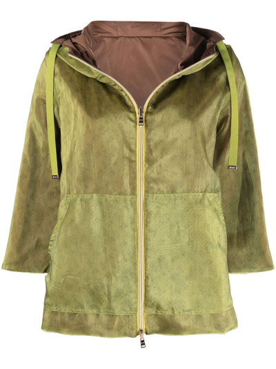 Herno Reversible Hooded Jacket In Grün