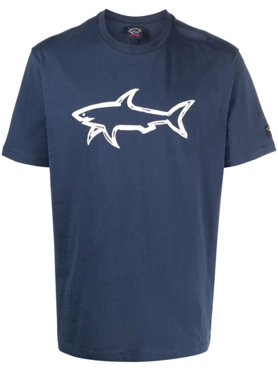 Paul & Shark Logo-print T-shirt In Blue