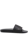 Valentino Garavani Man Sandals Black Size 7 Textile Fibers
