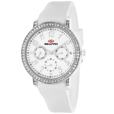 Seapro Swell Quartz Silver Dial Ladies Watch Sp4410 In Silver / White