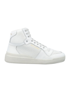 Saint Laurent Off-white Used-look Sl24 Sneakers In White