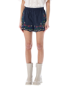 Chloé Broderie Anglaise Cotton-poplin Shorts In Blue Mutlicolor