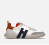 Hogan Sneakers -3r White Blue Orange In Orange,blue,white
