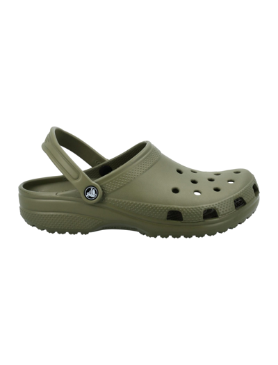 Crocs Classic Mens Army Green Clogs In Khaki