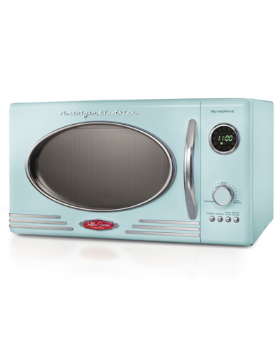 Nostalgia Retro Microwave Oven, 0.9 Cube' In Aqua