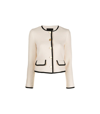Nili Lotan Aubrey Cotton-blend Tweed Jacket In Ivory/black