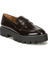 Franco Sarto Bazel Platform Lug Sole Loafer In Burgundy Faux Patent